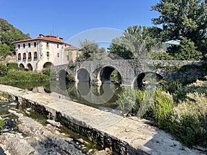 Puente de la Trinidad near Pamplona Spain Navarra