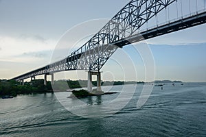 Puente de las Americas crossing the Panama canal photo