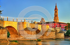 Puente de Piedra in Zaragoza, Spain