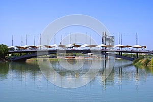 Puente del Cachorro bridge, Guadalquivir River, Seville, Spain photo