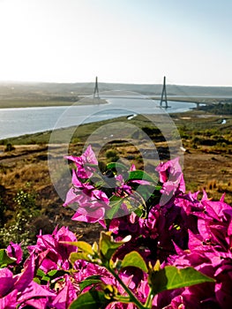 Puente Internacional del Guadiana, Bridge over the Guadiana River in Ayamonte, Huelva. Spain photo