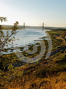 Puente Internacional del Guadiana, Bridge over the Guadiana River in Ayamonte, Huelva. Spain photo