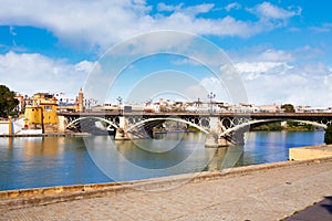 Puente Isabel II bridge in Triana Seville Andalusia photo