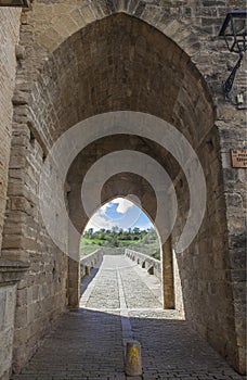 Puente La Reina, Navarre, Spain. Way of St. James pilgrimage route