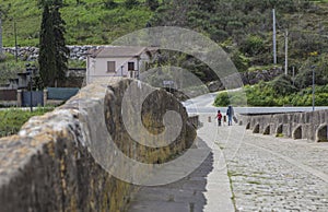 Puente La Reina, Navarre, Spain. Way of St. James pilgrimage route