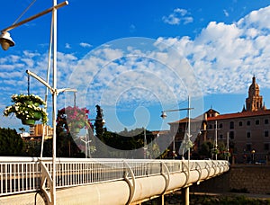 Puente Miguel Caballero with Cathedral in background. Murcia photo