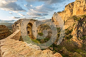 Puente Nuevo and the city of Ronda, Malaga Province, Spain photo