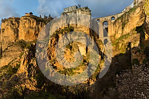 Puente Nuevo and the city of Ronda, Malaga Province, Spain