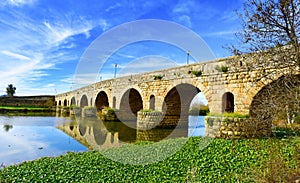 Puente Romano bridge in Merida, Spain