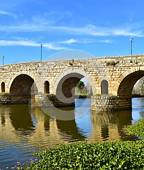 Puente Romano bridge in Merida, Spain