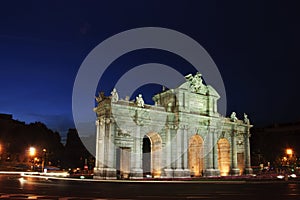 Puerta de Alcala (Alcala Gate) in Madrid, Spain