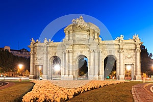 The Puerta de Alcala is a monument in the Plaza de la Independen photo