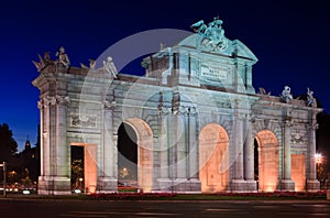 Puerta de Alcala at Night