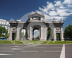 The Puerta de Alcala in Plaza de la Independencia Madrid, Spain photo