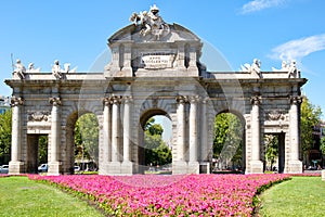Puerta de Alcala,a symbol of the city of Madrid photo
