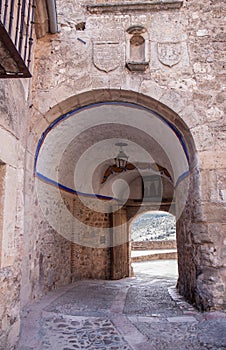 Puerta de la Villa, entry gate to medieval Pedraza, Spain photo