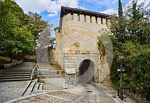 Puerta de Santiago Gate. Segovia, Castile and Leon, Spain photo