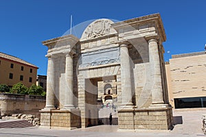 Puerta del Puente. Cordoba, Andalusia. Spain. Columns, arch.