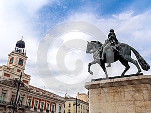 Puerta del Sol square in Madrid photo