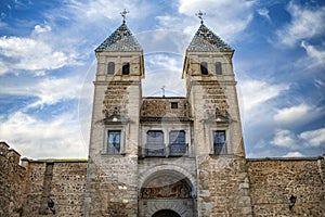 Puerta Nueva de Bisagra in the wall of Toledo, Castilla la Mancha photo