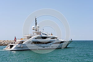 PUERTO BANUS ANDALUCIA/SPAIN - MAY 26 : View of a Luxury Yacht L