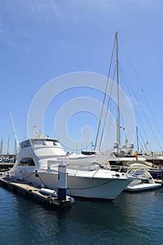 Puerto Calero harbour yachts