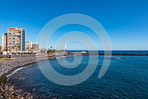 Puerto de la Cruz - Hotel with scenic view on the beach Playa de Martianez in tourist town Puerto de la Cruz