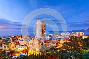 Puerto de la Cruz, Tenerife, Canary islands, Spain: View over th