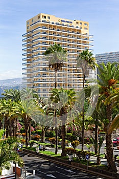 PUERTO DE LA CRUZ, TENERIFE - October 2023: Bahia Principe Hotel with fantastic ocean views