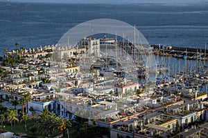 Puerto de Mogan aerial, Gran Canaria, Spain photo