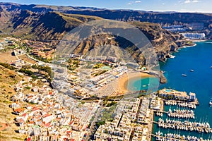 Puerto de Mogan town on the coast of Gran Canaria island