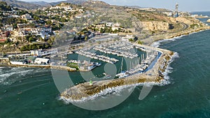 view of the port of El Candado in the city of Malaga, Spain photo