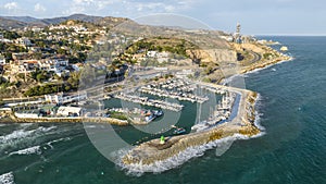 view of the port of El Candado in the city of Malaga, Spain photo