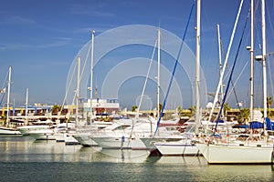 Puerto deportivo Marina Salinas. Yachts and boats in Marina of T photo