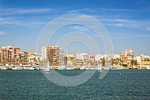 Puerto deportivo Marina Salinas. Yachts and boats in Marina of T photo