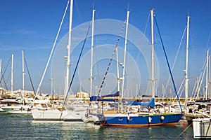 Puerto deportivo Marina Salinas. Yachts and boats in Marina of T photo