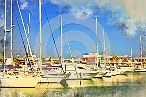 Yachts and boats in Torrevieja photo