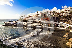 Puerto di Santiago - small coastal town in Tenerife . Canary islands