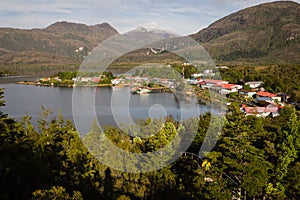 Puerto Eden in Chilean fiords, Patagonia photo