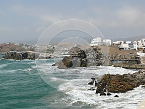 Puerto Fiel Lima beach in a sunny day