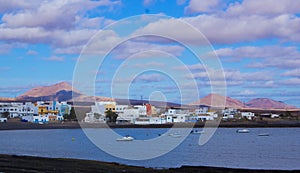 Puerto Lajas Bay at Sunrise with Montana Roja in backround