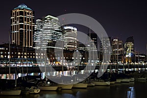 Puerto Madero at night photo