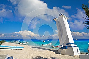 Puerto Morelos bent lighthouse Mexico