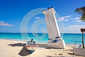 Puerto Morelos bent lighthouse Riviera Maya