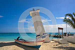 Puerto Morelos bent lighthouse Riviera Maya