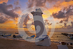 Puerto Morelos sunrise lighthouse Riviera Maya