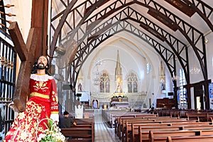 Indoor view of Immaculate Conception cathedral. Puerto Princesa. Palawan. Philippines photo
