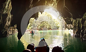 Puerto Princesa Palawan subterranean underground river in Philippines