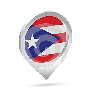 Puerto Rico flag 3d pin icon