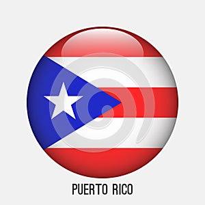 Puerto Rico flag in circle shape.